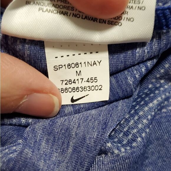 Nike Blue Striped T-Strap Tank Top - Picture 4 of 5